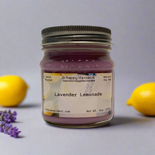 Lavender Lemonade 8oz Mason Jar Candle 